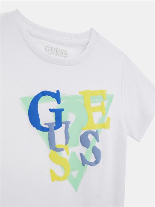 t-shirt bambino bianca GUESS | N5GI10K8HM4/G011